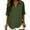 Green-a, variant on V-Neck Linen Shirt for Women Collared Elbow-Length Tees Shirts Travel Casual Loose Pullover Classic T-Shirt