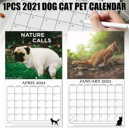2021 Dog Pooping Nature Calls Calendar Fun Interesting Unique Prank