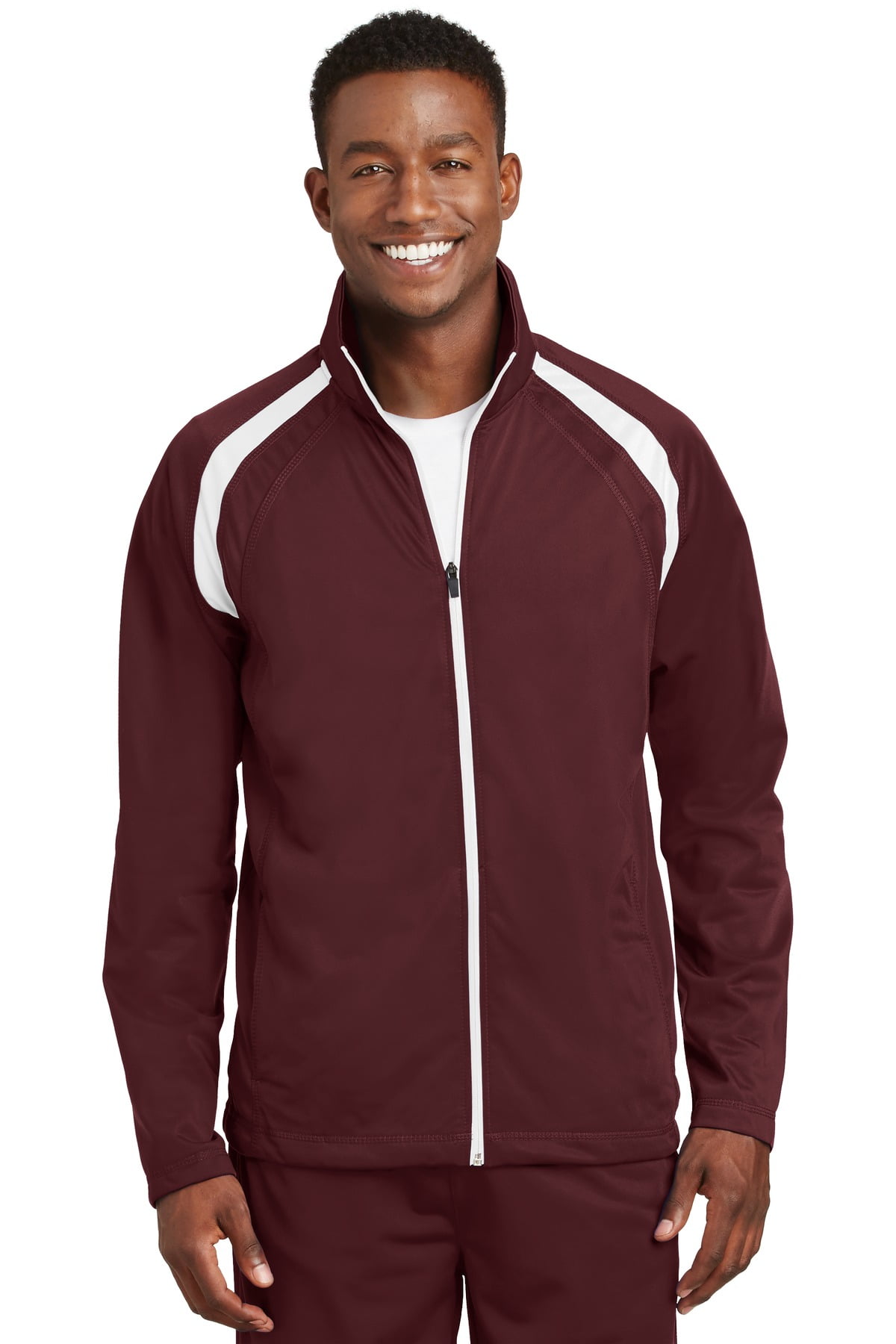 Sport-Tek Men's Comfortable Tricot Track Athletic Jacket Sport-Tek Men's Comfortable Tricot Track Athletic Jacket