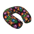 thumbnail image 2 of Gaeub Traditional Floral Polish Print Memory Foam Travel Pillow,U-Shaped Neck Pillow,Head Neck Support Airplane Pillow,Flight Pillow for Traveling,Car,Home,Office,Washable Cover, 2 of 8