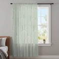 thumbnail image 4 of Sage Green Ombre Sheer Curtains 63 Inches Long, Farmhouse Stripes Modern Abstract Art Light Filering Curtains, Breathable Simi Curtain Privacy Drapes for Living Room Bedroom Window Treatment, 4 of 9