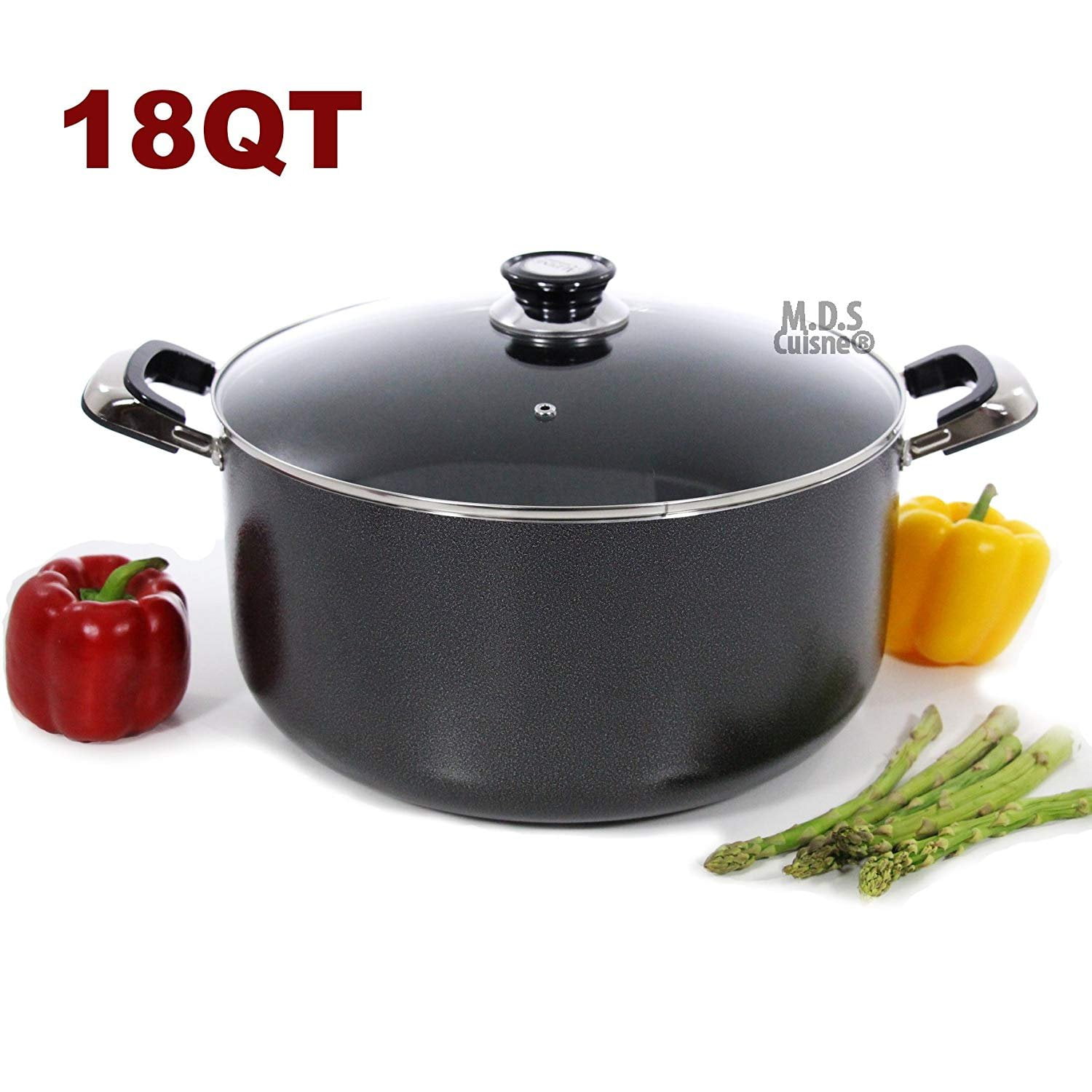 Titanium Non-Stick PFOA Free Coating Cooking Pot Casserole Dish Stock Pot HAYDEN Dutch Oven with Lid 28CM/8 Liters Induction All Hobs Suitable Cast Aluminium Covered Rose Red
