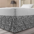 thumbnail image 1 of Black and White Bed Skirt, Monochrome Sharp Shapes Simple Fissure Crack Fractal Form Burst Pattern, Elastic Bedskirt Dust Ruffle Wrap Around for Bedding Decor, 4 Sizes, Black White, by Ambesonne, 1 of 2