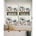 thumbnail image 2 of Victorian Style Poppy Short Blackout Curtains 30 Inch Long Blue Flowers Plant Rod Pocket Kitchen Curtains, 2 Panels Thermal Insulated Room Darkening Drapes for Bedroom, 42"W x 30"L, 2 of 5