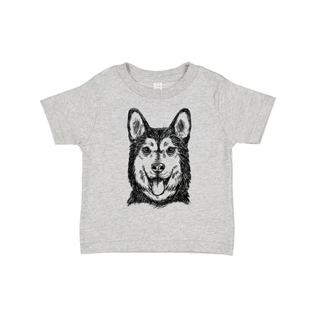 

Inktastic Siberian Husky Sketch Portrait Gift Toddler Boy or Toddler Girl T-Shirt