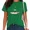A-Green, variant on Fih Textual Slogan T-Shirt for Women Novelty Short Sleeve Casual Top for Daily Outfit Black, 4XL