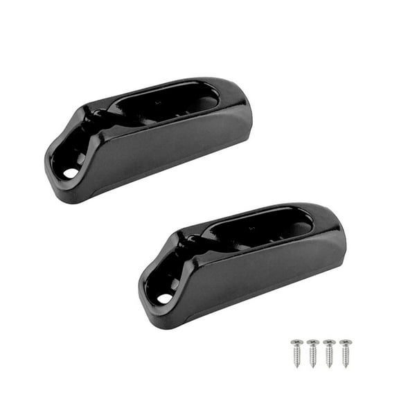 Milue 2 Pack Boat Jam Cleat Self-Lock Rope Black Nylon Clam Cleat Cord Tensioner