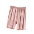 thumbnail image 2 of Costeam Womens High Waisted Five Point Pajama Shorts Solid Color Thin Soft Breathable Elastic Waist Lightweight Comfy Loose Fit Sleep Loungewear Bottoms, 2 of 6