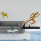 thumbnail image 2 of Estatua de corredor sueco, adorno coleccionable, figura de Dalecarlia, arte abstracto, escultura animal para estantería, entrada, mesa, armario, hogar, 2 of 8