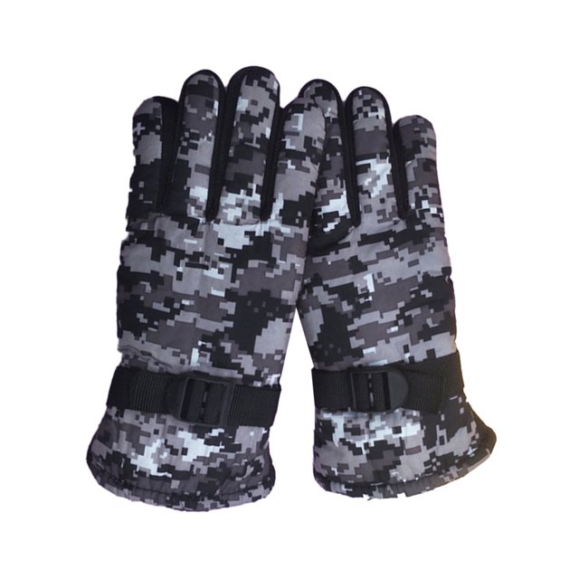Sonducket Guantes de invierno para niños, manoplas de esquí para nieve, cálidos forrados de felpa, universales, ajustables, para niñas y niños, para guantes y mitones Gris Sonducket AP011188-04B