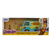 Scooby-Doo 1:24 Mystery Machine Die-Cast Car & 2.75 Shaggy & Scooby Figures, Model Vehicles