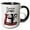 Black/White, variant on 3drose, Cute Funny Exercise Stinks Skunk on Treadmill Cartoon, 15oz Two-tone Blue Mug