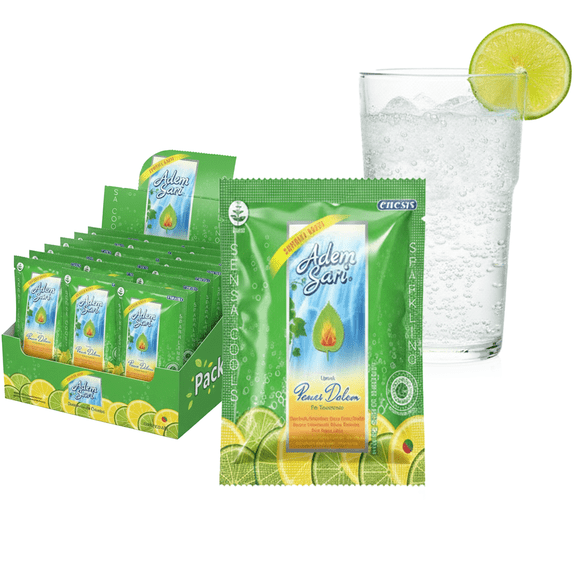 Adem Sari - Refreshing Sparkling Lime Concentrate (7g x Pack of 24)