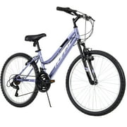 Huffy 24 Rock Creek Mountain Bike, Fits Riders 58” - 70”, Purple, Adult, Womens