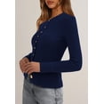 thumbnail image 3 of Suéter PRETTYGARDEN Cárdigan Otoño 2025 Azul Marino Talla L, 3 of 7
