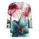 thumbnail image 5 of Tejiojio 3/4 Length Seelve Shirts for Women Casual Printed Crewneck Blouse Loose Fit Summer Top, 5 of 5