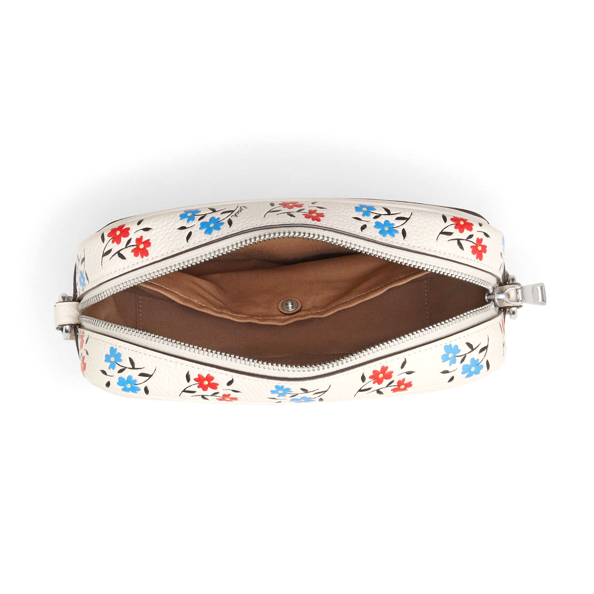 Court crossbody fein with rose bouquet print