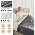 thumbnail image 6 of L'AGRATY Heated Blanket King Size, Soft Flannel Electric Blanket with 10 Heating Levels, 5 Timer Settings, 8-Hour Auto Off and Overheat Protection, 100"x90", Grey, 6 of 8