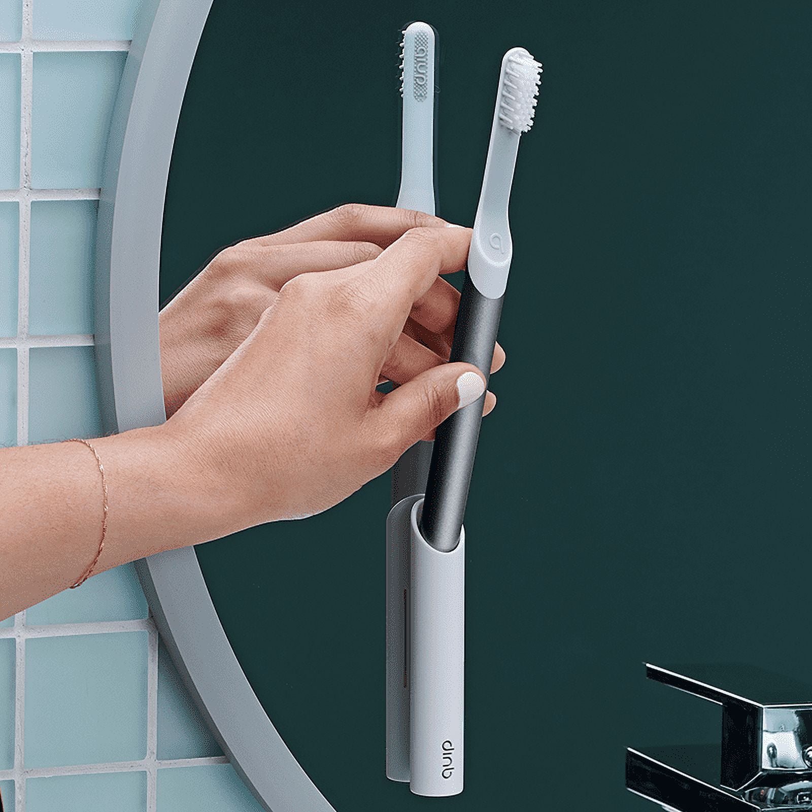 quip Sonic Battery Electric Toothbrush, Slate Metal