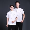 thumbnail image 5 of Flmtop Unisex Short Long Sleeve Chef Jacket Coat Hotel Kitchen Service Uniform Workwear, 5 of 8