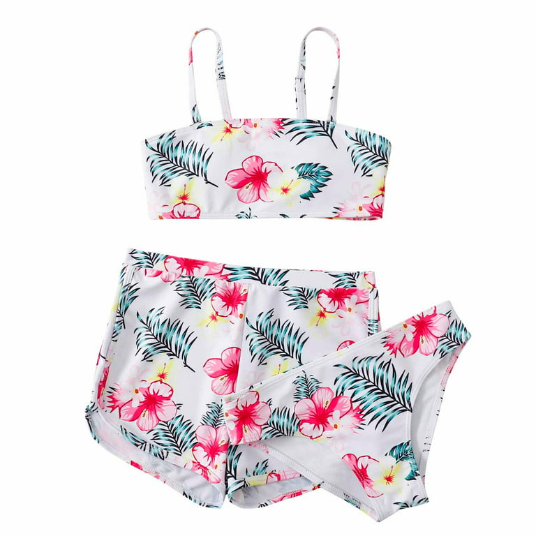 SDJMa Girls Holiday Cute Tie-dye Print Bikini Set Two Piece Swimsuit  Bathing Suit