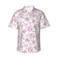thumbnail image 2 of Xecao Rose Flowers print Hawaiian shirt - a stylish short-sleeve button-down for men, perfect for casual beach and tropical outings., 2 of 9