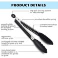 thumbnail image 4 of Kitchen Tongs for Cooking 9inch Food Tongs Durable-Thick Stainless Steel Kitchen Silicone tip Silicone Non Stick Tongs for air Fryer Salad Tongs Pasta, 4 of 5