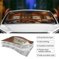 thumbnail image 4 of Kdxio Log Cabin Inside Print Front Windshield Sun Shade,Folding Auto Sunshade for Car Truck SUV-Medium, 4 of 7