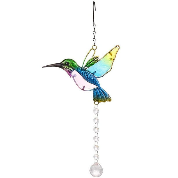 Colibrí Suncatcher Cristal Ventana Pájaro Panel Jardín Decoración Regalo Para Amantes De Las Aves seitruly HA040703-01