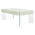 thumbnail image 2 of Safavieh Katelyn Rectangular Contemporary Glass Leg Coffee Table, Grey, 2 of 9