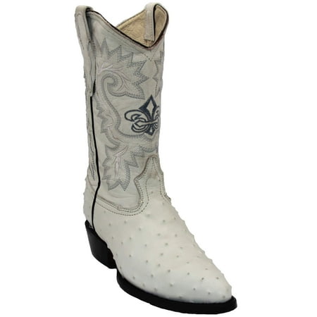 

The Western Shops Men’s Leather Ostrich Quill Print Cowboy J Toe Boot