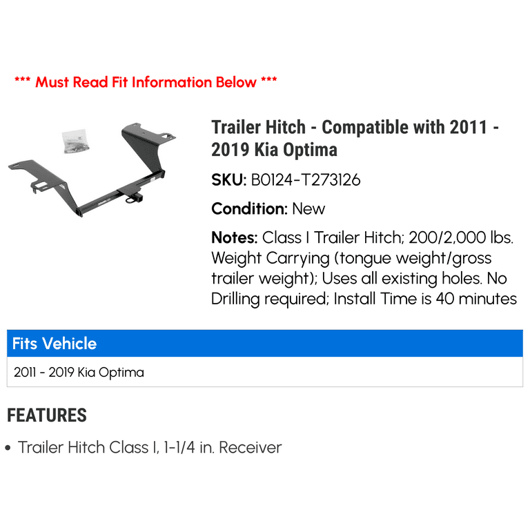 2015 kia online optima trailer hitch