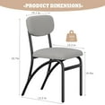 thumbnail image 3 of Set of 2 Modern Grey Boucle Upholstered Dining Chairs with Arched Metal Legs - 300 lbs Capacity, Kitchen, Living Room Accent Chairs, 3 of 7