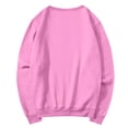 thumbnail image 6 of Trgacdwlo Crewneck Sweatshirts Women Long Sleeve Pullover Women Solid Color Fall Winter Warm Fleece Sweatshirt for Women Pink XXL, 6 of 7