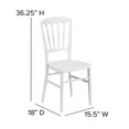 thumbnail image 4 of Flash Furniture 2 Pack HERCULES Series White Resin Stacking Napoleon Chair, 4 of 9