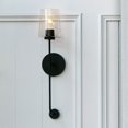 thumbnail image 6 of 83450BK Lark Kline - 1 Light Tall Wall Sconce In Transitional Style-23 Inches Tall and 5 Inches Wide-Black Finish, 6 of 17