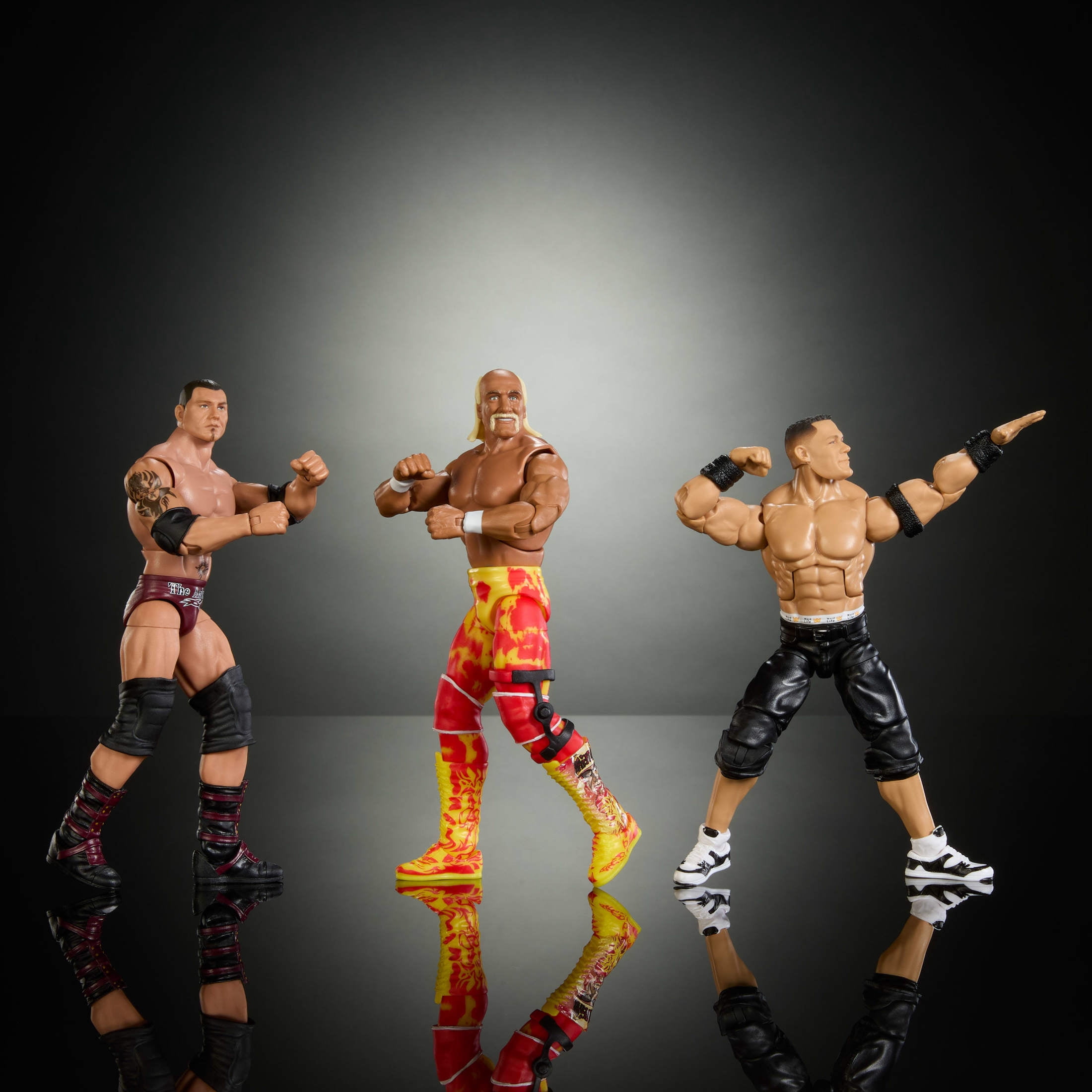 WWE Elite Hulk Hogan John Cena Batista Action Figures, 6-inch Collectible Set with Articulation & Accessories