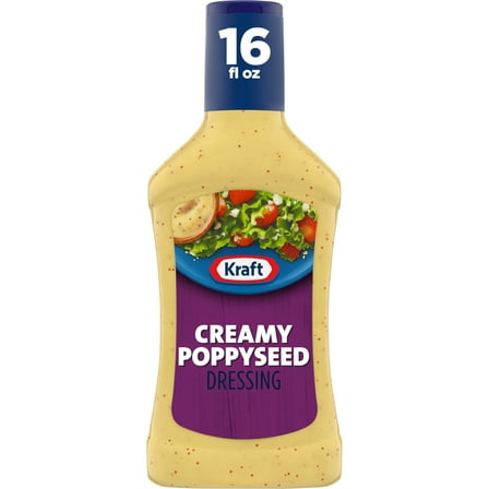 Kraft Creamy Poppyseed Dressing, 16 fl oz Bottle