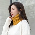 thumbnail image 5 of Winter Women Men Geometric Woolen Knitted Collar Scarf Warm Pullover Neckerchief, 5 of 8