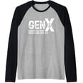 thumbnail image 1 of Gen X Raised On Hose Water And Neglect Raglan Baseball Tee - As Picture - S, 1 of 2