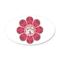 thumbnail image 1 of CafePress - Peace Flower Affection - Oval Car Magnet, 1 of 1