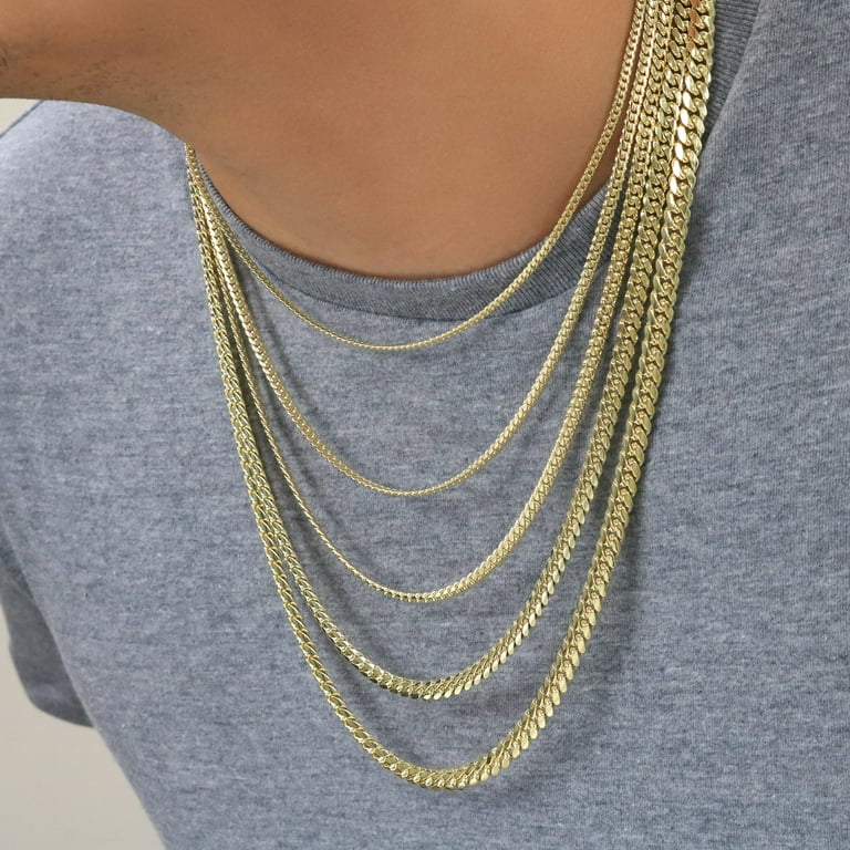 Nuragold 14K Real Yellow Gold Solid Miami Cuban Link Chain Nuragold 14K Real Yellow Gold Solid Miami Cuban Link Chain