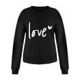 thumbnail image 3 of Gibobby Sudadera oversize mujer Sudadera de cuello redondo para mujer de otoño e invierno suéter colorido de manga larga lindo clásico(Negro,M), 3 of 4