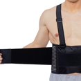 thumbnail image 4 of SHAR Care Lumbar belt (Black, Size XXL), adjustable compression back support, posture correction, 4 of 5