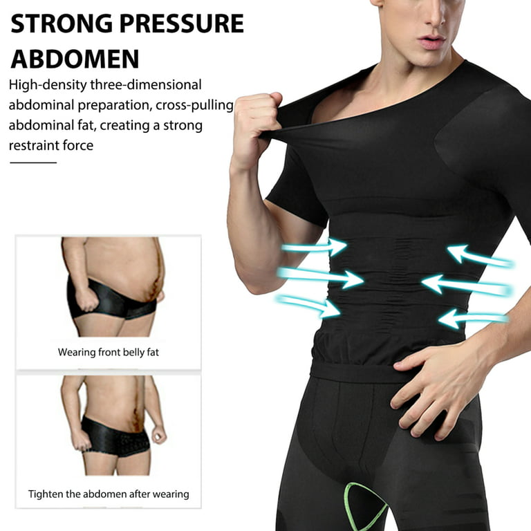 Aptoco 1 Pc Compression Shirts for Men Gynecomastia Body Shaper T