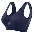 thumbnail image 4 of HAOTAGS Women Plus Size Sports Bras, Breathable Moisture-Wicking Wireless Activewear Yoga Bras Navy 4XL, 4 of 4