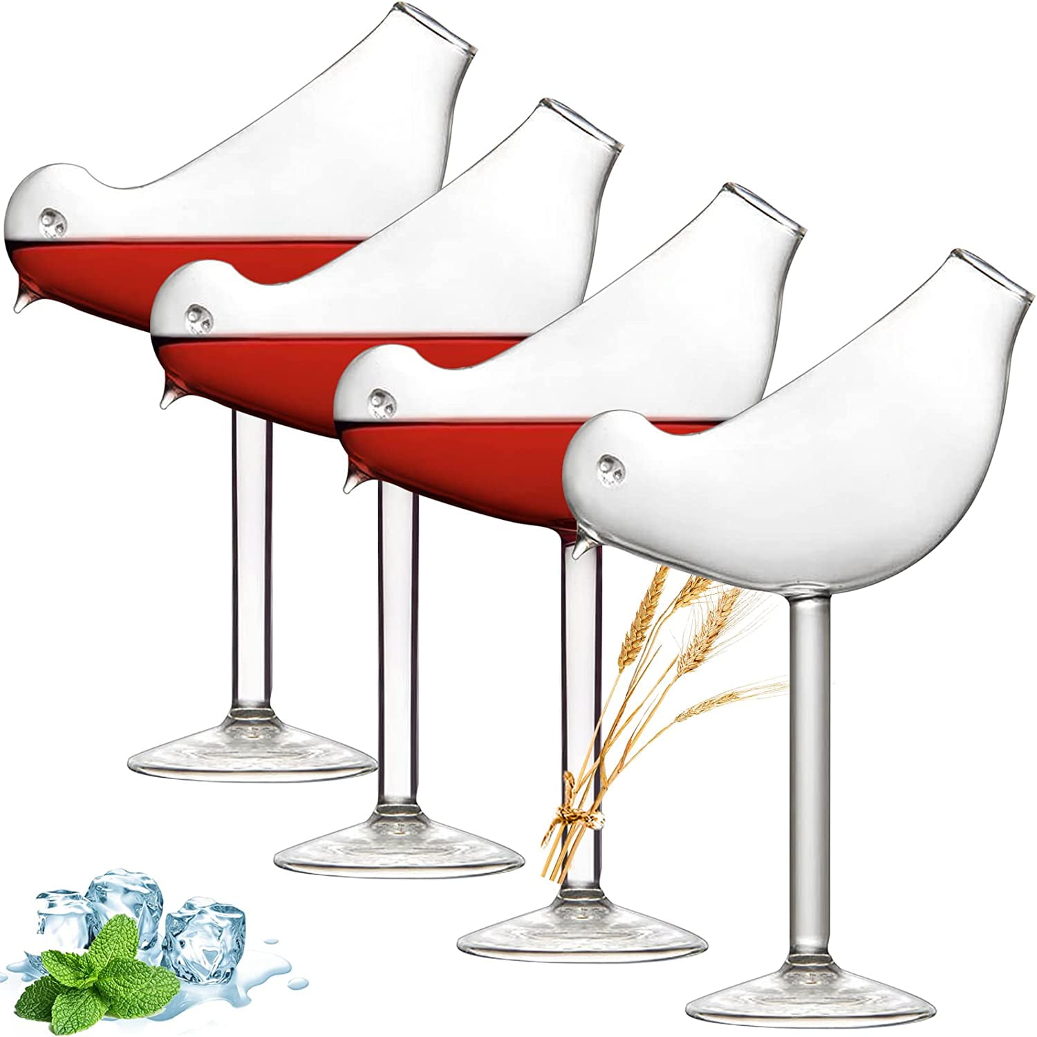 Cocktail Glass Creative Bird Shape Water Juice Wine Glass Bar Ktv Party  Decorative Glass