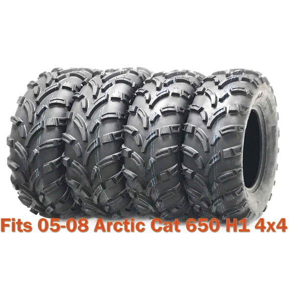 Set 4 WANDA ATV tires 25x8-12 & 25x11-12 for 05-06 & 08 Arctic Cat 650 H1 4x4