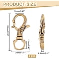 thumbnail image 2 of 2 Pcs Vintage Keychain Hook Brass Dragon Keychain Embosser Pattern Antisque Gold Lobster Claw Buckle Keychain Tibetan Keychain Suitable for Diy Brass Car Keychain Keychain Accessories, 2 of 5