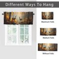 thumbnail image 6 of Fall Deer Forest Rod Pocket Thermal Insulated Curtain Valance Wildlife Animal Elk Rustic Cabin Moose Camping Window Treatment Valance Curtains for Bathroom 54 by 18 in, 1 Panel, 6 of 6